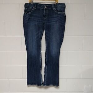 SILVER AIKO, BOOT CUT FLARE, 5 POCKET, STRETCH, JEANS SIZE 20 L